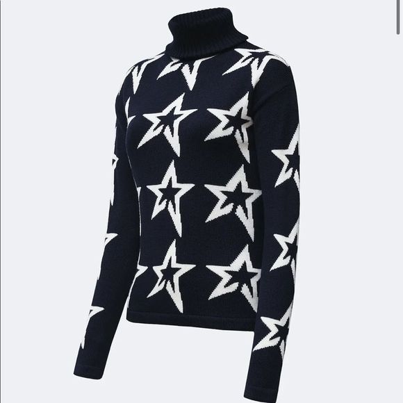 Perfect Moment Ski Sweater Mock Neck Base Layer Star Dust Merino Wool Small - Picture 1 of 7